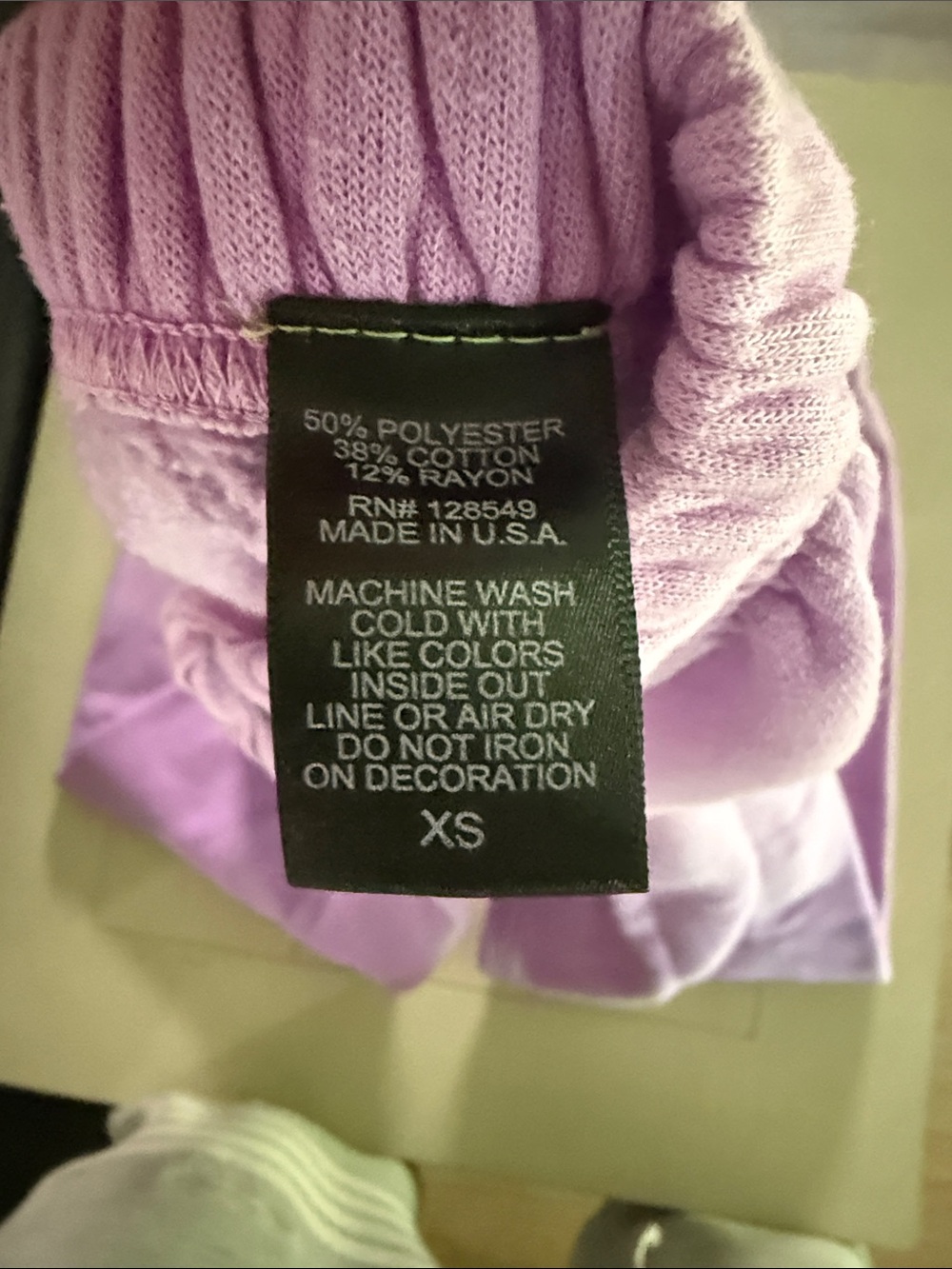 Aviator Nation Lavender Sweatpants with Rainbow Logo* stained - Picture 5 of 8